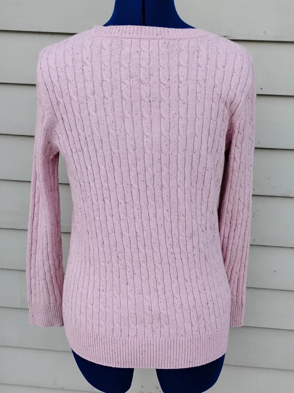 Karen Scott Cotton Blend Cable Knit Sweater - Picture 4 of 7